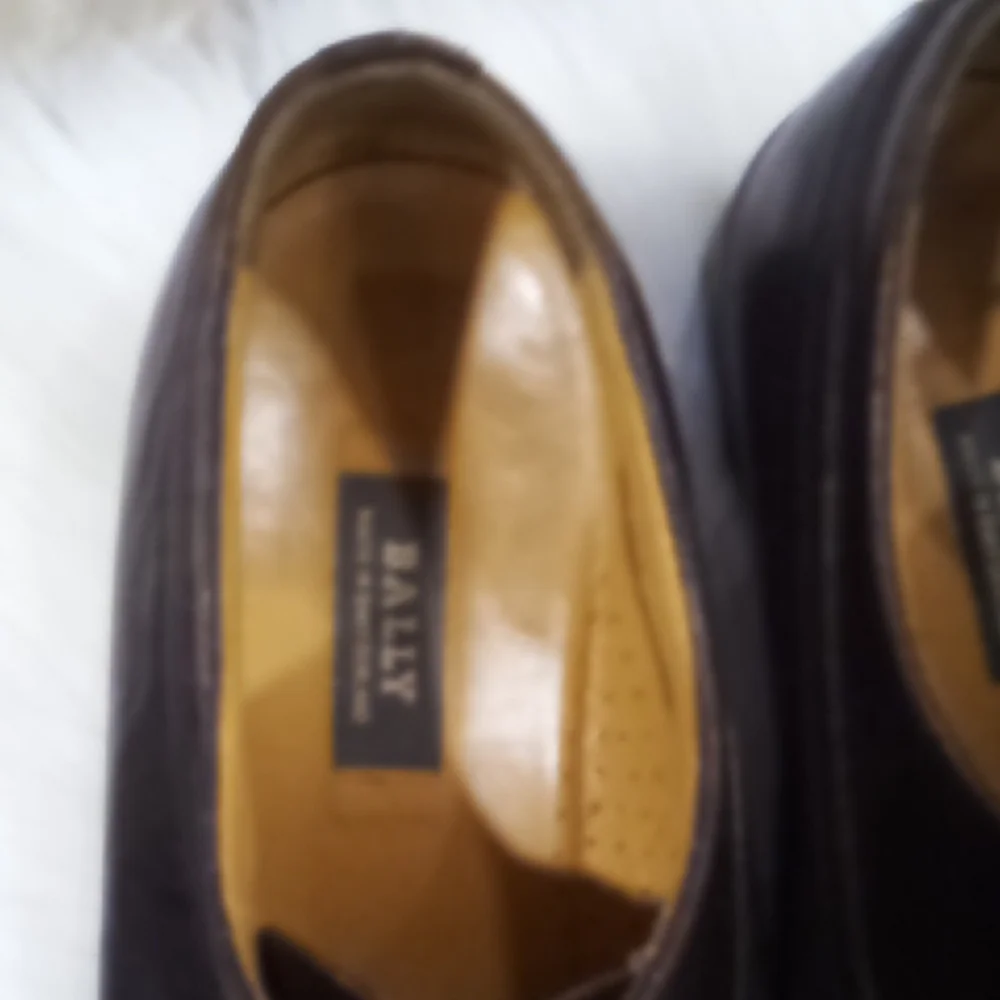 Bally Alton VTG Brown Oxford Leather Shoes with Polished Finish Size 9.5D